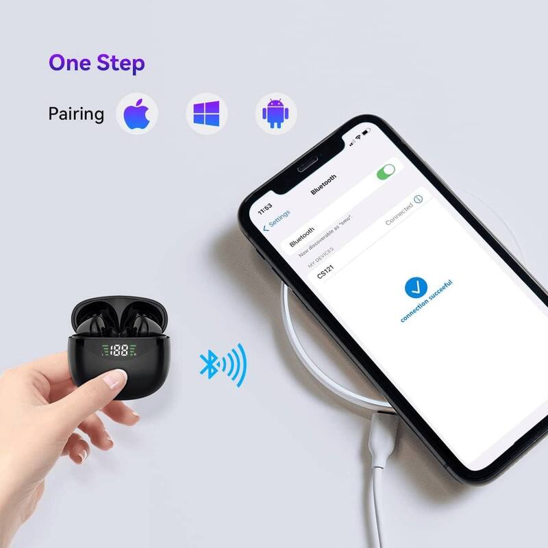 One Step Pairing Bluetooth 11/53 Settings as "emo" Bluetooth discoverable Now DEVICES MY CS121 Connected L successful connection 100 0