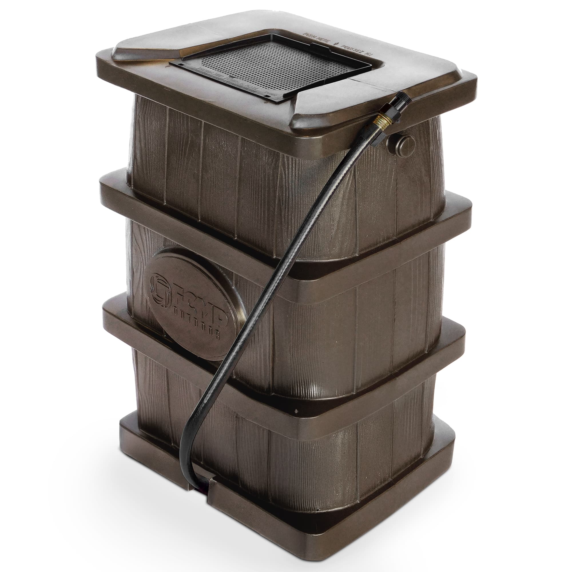 FCMP Outdoor - WG4000 45 Gal Wood Grain Rain Water Catcher Barrel Container - Brown price history on PriceWatchPro