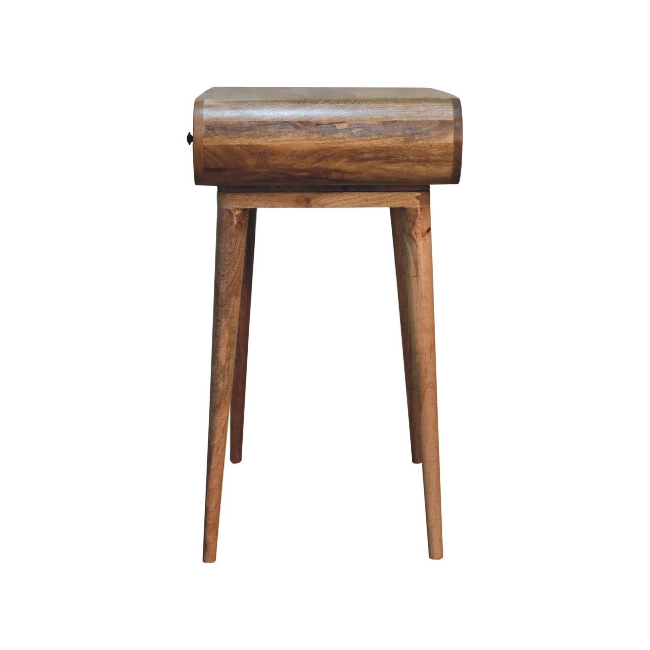 Alt View 5. Artisan Furniture - Artisan Furniture Solid Wood Curved Chestnut Writing Desk - Brown.