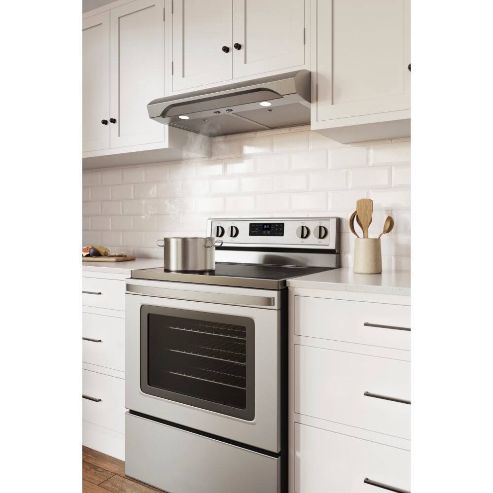 Alt View 9. Broan - Alta 30-Inch 350 MAX Blower CFM 1.5 Sones Range Hood - Stainless Steel.