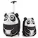 Front. Costway - 2PCS Kids Carry On Luggage Set 16'' Panda Rolling Suitcase with 12'' Backpack Travel White - White/Black.
