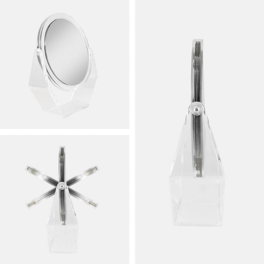 Alt View 2. Zadro - Countertop Makeup Mirror with 5X/1X Magnifications & Swiveling 6.5-inch Dia. Head - Clear.