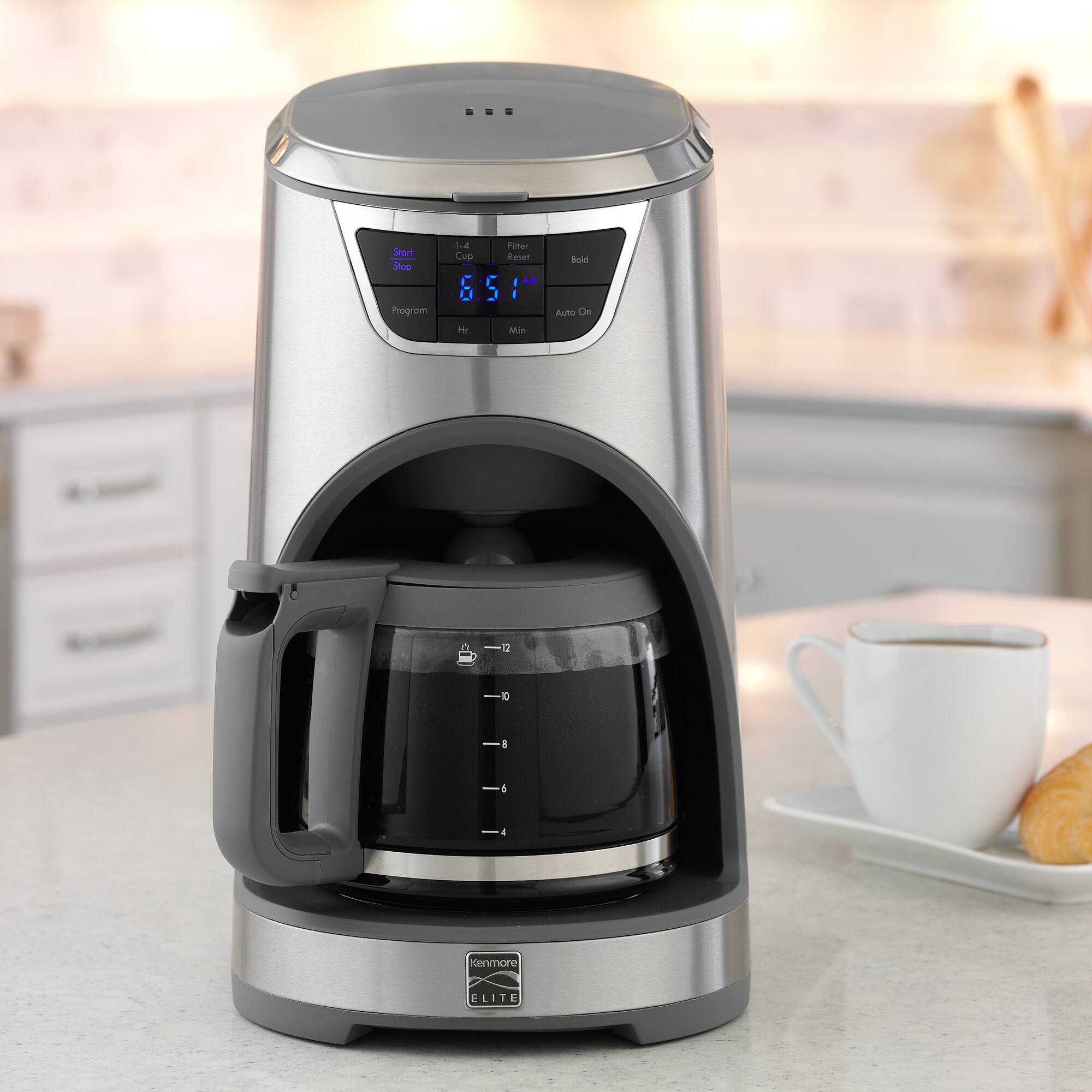 Siaun Step Program L4 Filter Cup Reset AM 6.5 U 5 1 Bold Auto On - Min -12 : 1 -10 I 10 I 6 5 4 kenmore ELITE