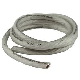 NVX - XW4WH5 100% TINNED OFC Power and Ground True AWG Wire (White, 4 Gauge 5FT)
