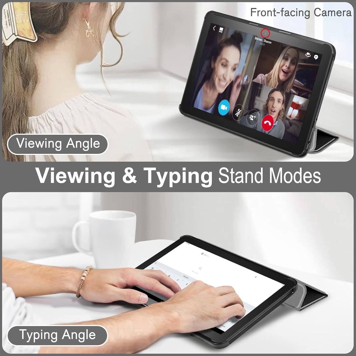Front-facing Camera  
Demen Sharon adidas  
Viewing Angle  
Viewing & Typing Stand Modes  
Typing Angle