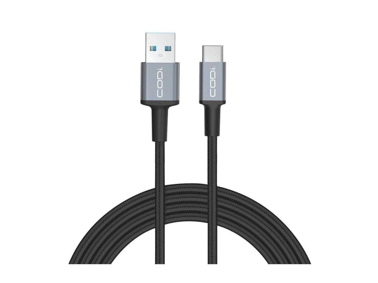 Alt View 4. CODi - Codi 6' Braided Nylon USB-C to USB-C Charge & Sync Cable.