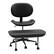 Alt View 4. Pinmoco - Ergonomic Cross-Legged Swivel Chair, Adjustable PU Leather Meditation Chair - Black.