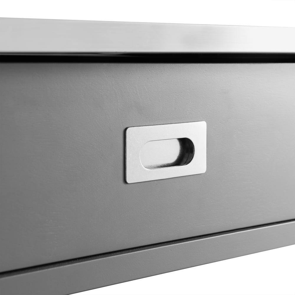 Alt View 8. Crosley Furniture - Chloe Stainless Steel Top Kitchen Island/Cart - Gray.