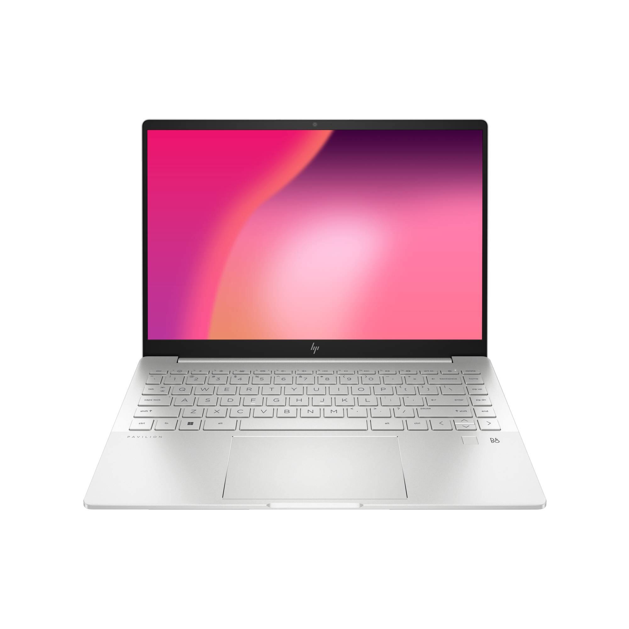 Front. HP - Refurbished HP Pavilion Plus 14-EY1XXX 14" Laptop AMD Ryzen 5 8645HS 16GB RAM 512GB SSD W11H - Silver.