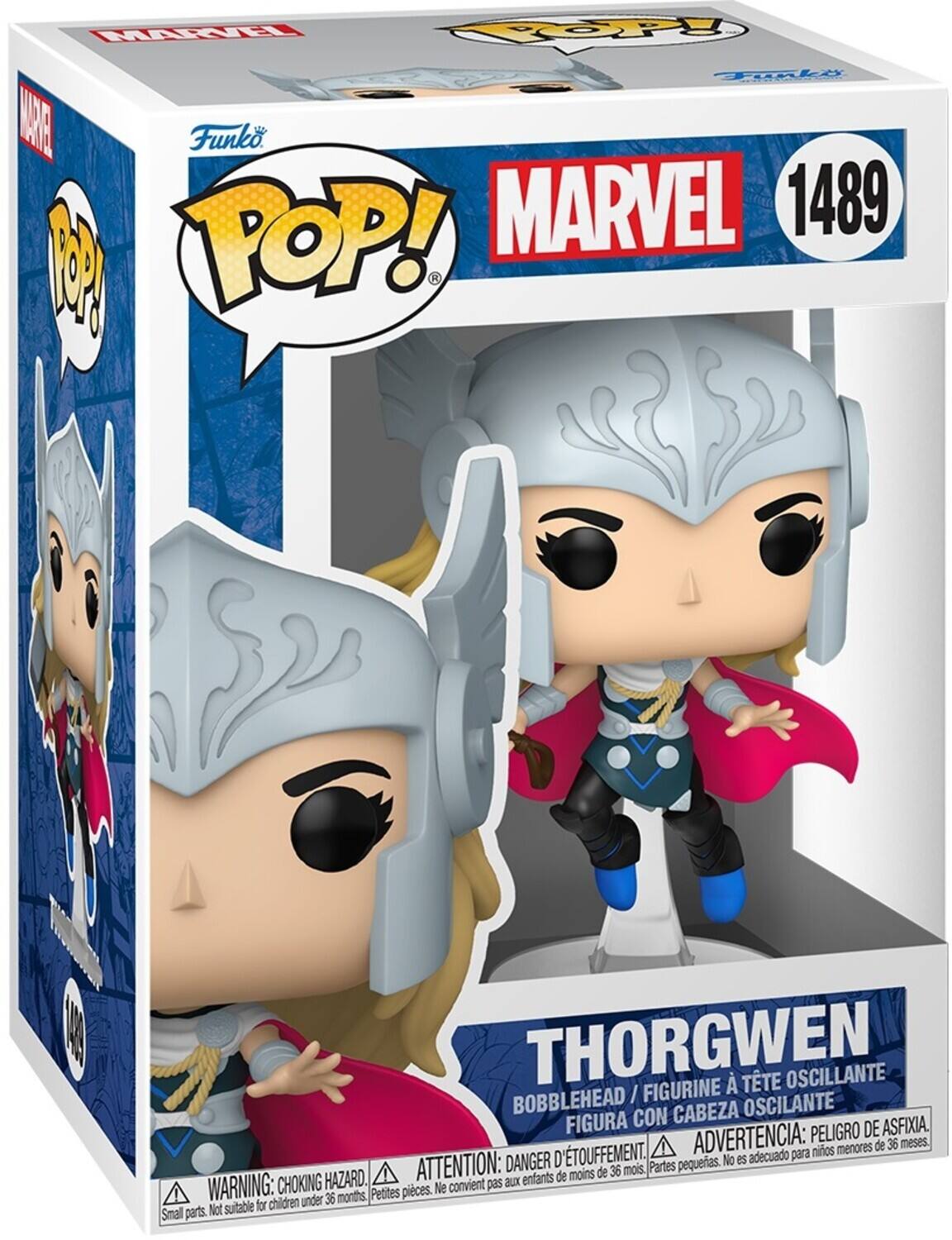 MARVEL 1489 M POP! F THORGWEN TTE OSCILANTE BOBBLEHEAD / FIGURINE CON CABEZA OSCILANTE FIGURA PELIGRO DE ASFIXIA. D'TOUFFEMENT. ADVERTENCIA: para nios menores de 36 meses DANGER pequeas. No es adecuado HAZARD. ATTENTION: aux enfants de moins de 36 mois Partes WARNING: CHOKING Petites pieces. Ne convient pas for children under 36 months, Small parts Not suitable