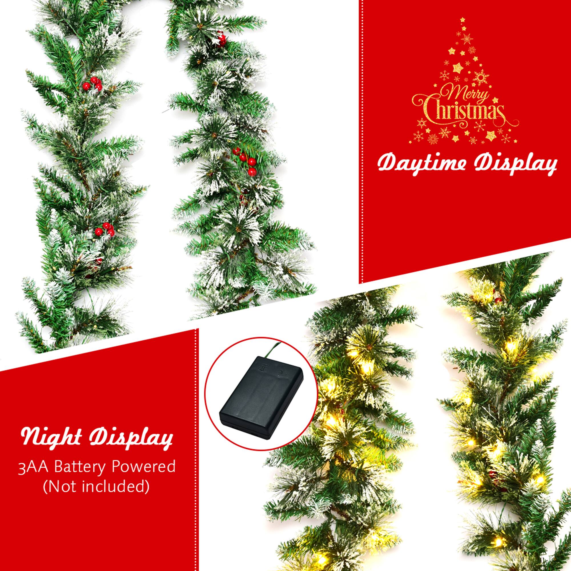 Merry Christmas  
Daytime Display  

Night Display  
3AA Battery Powered (Not included)
