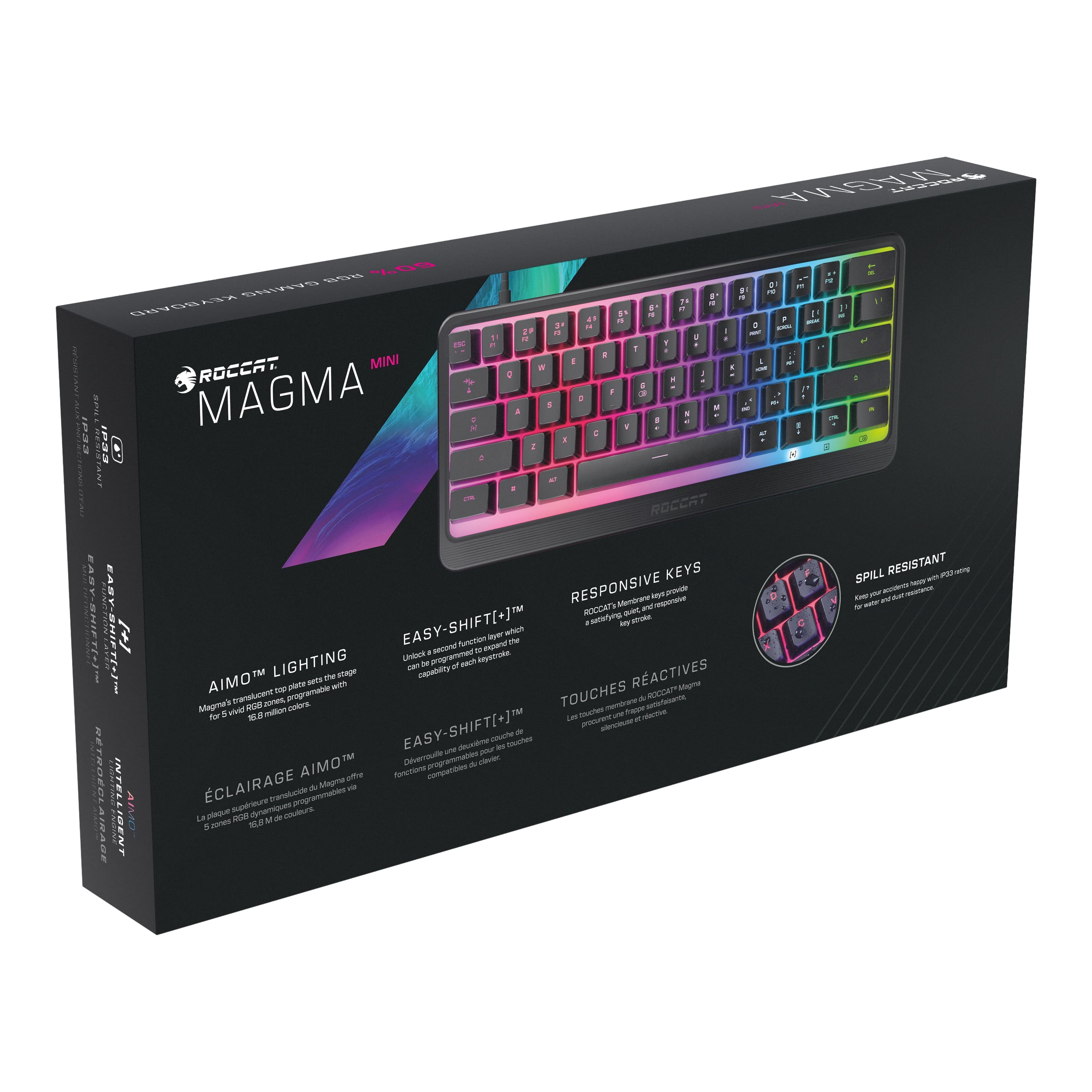 Alt View 18. ROCCAT - Magma Mini 60% Compact Wired Membrane Gaming Keyboard with RGB lighting - Black.
