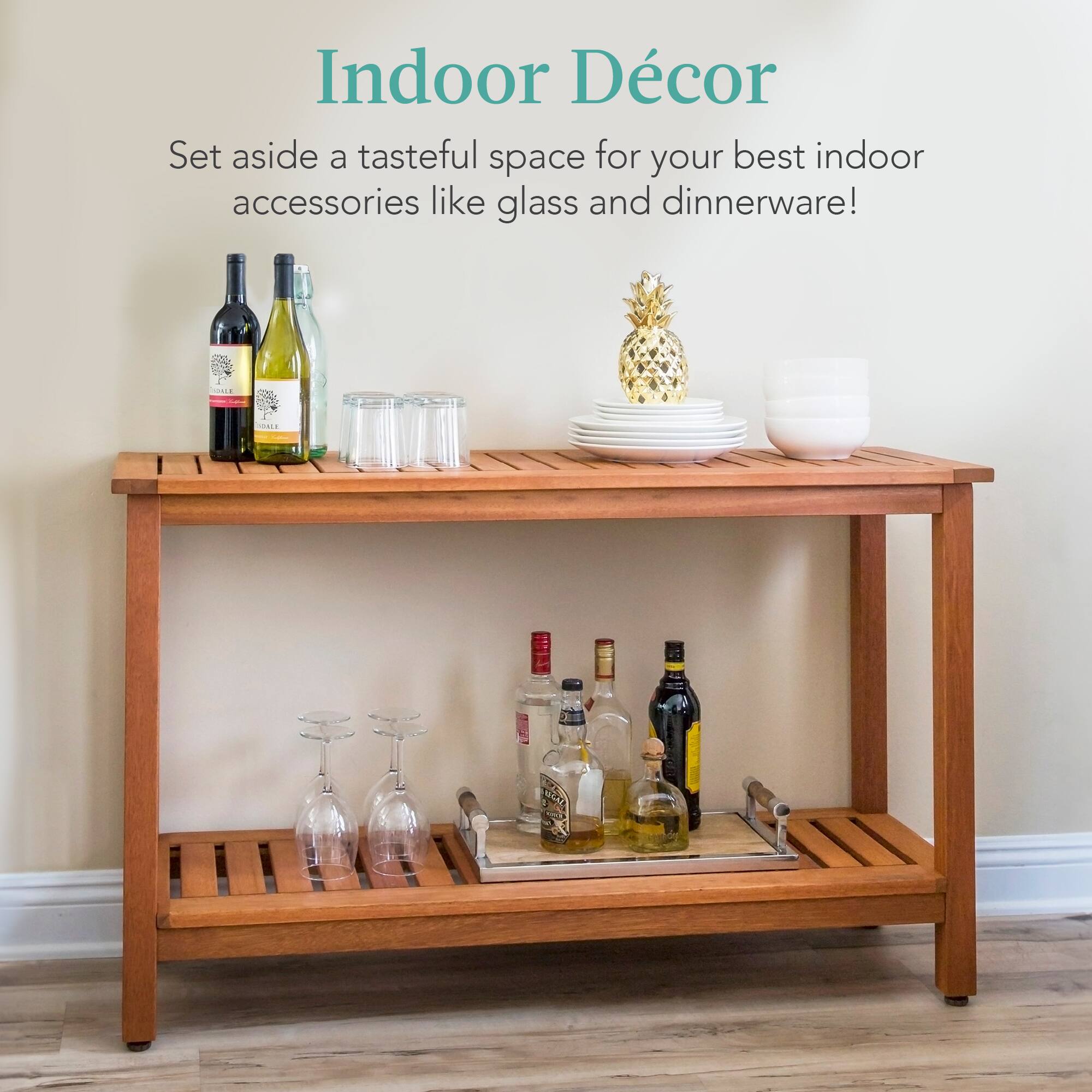 Indoor Décor

Set aside a tasteful space for your best indoor accessories like glass and dinnerware!