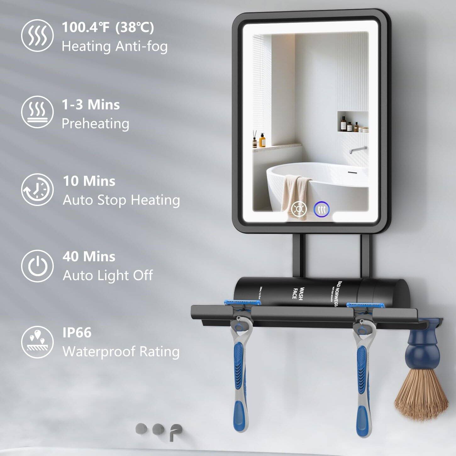 100.4°F (38°C) Heating Anti-fog  
1-3 Mins Preheating  
10 Mins Auto Stop Heating  
40 Mins Auto Light Off  
IP66 Waterproof Rating