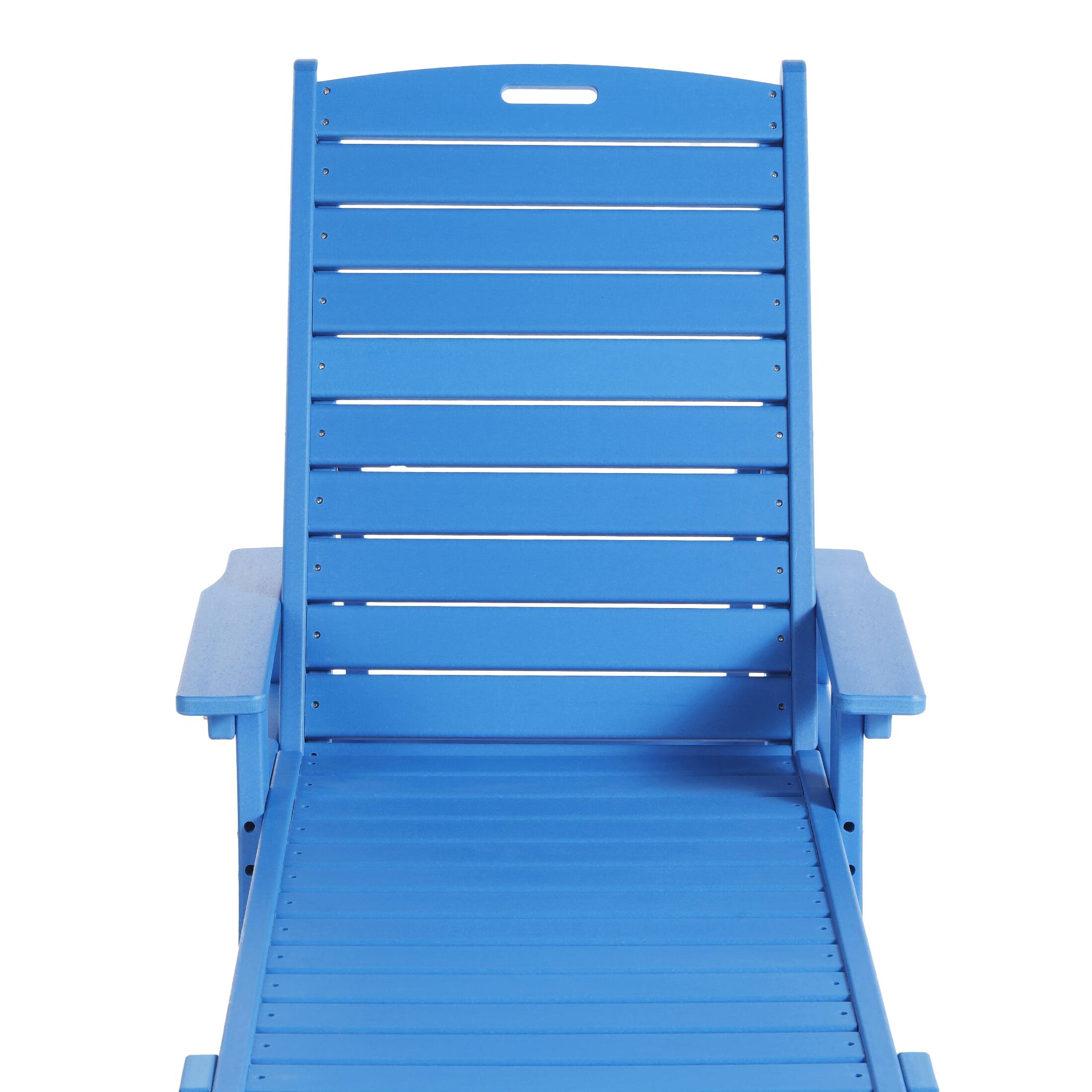 Alt View 2. WestinTrends - WestinTrends Malibu Poly Reclining Chaise Lounge - Pacific Blue.
