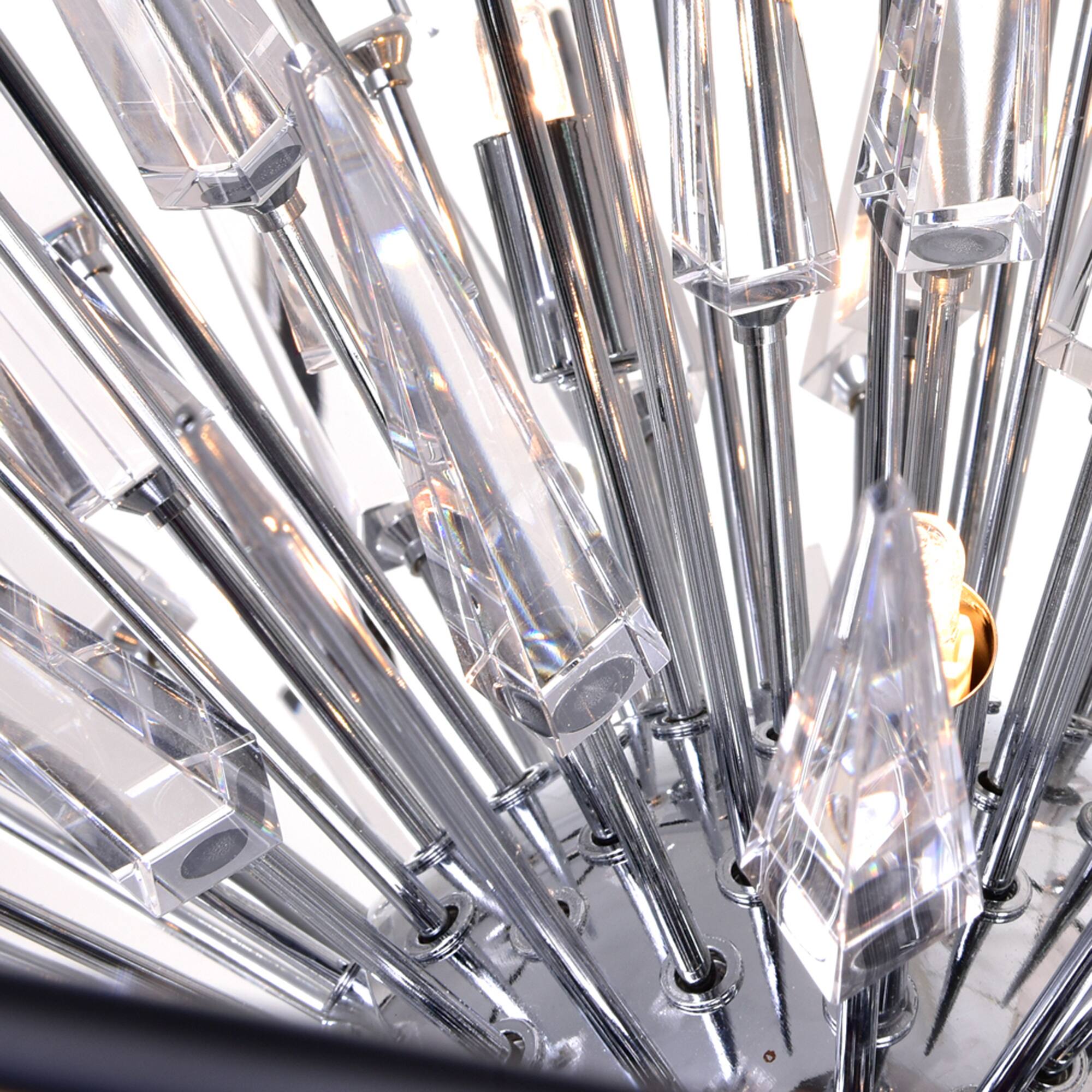 Alt View 2. CWI Lighting - Starburst 20 Light Chandelier With Chrome & Black Finish - Chrome & Black.