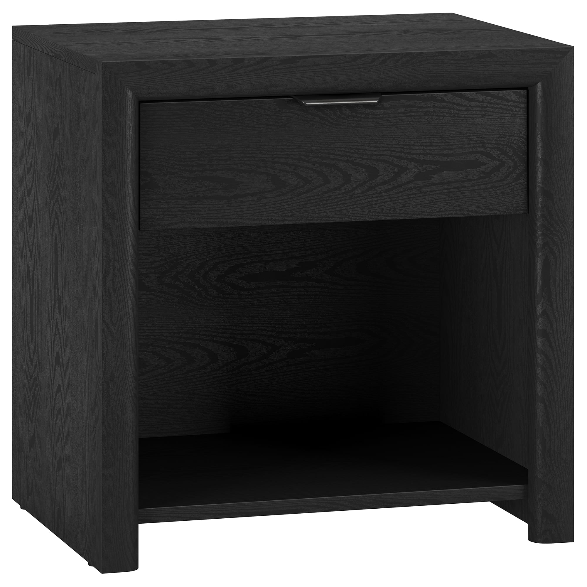 Hudson&Canal - Clara 24" Rectangular Nightstand Grain - Black