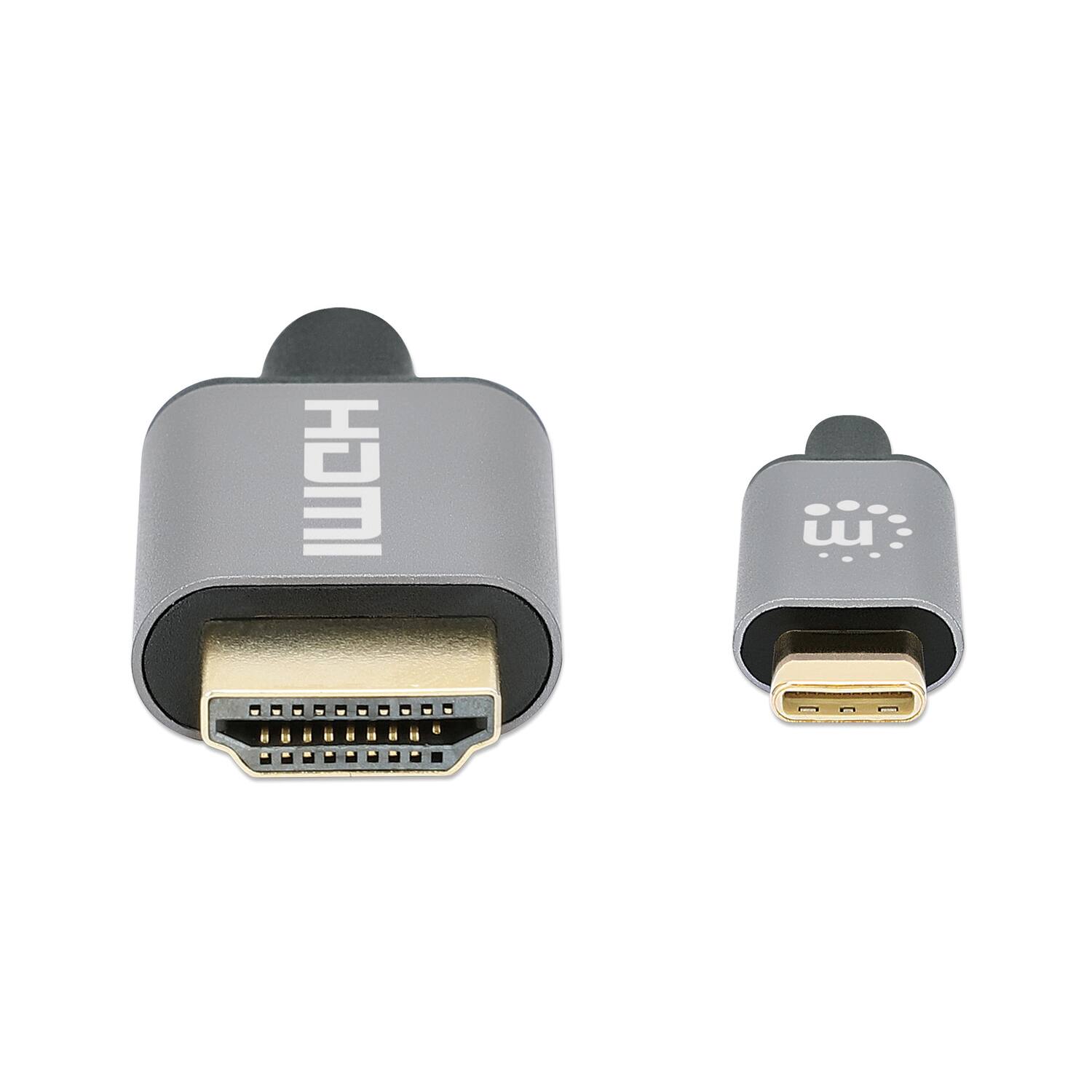 Angle. Manhattan - USB-C to HDMI Adapter Cable 6 ft.