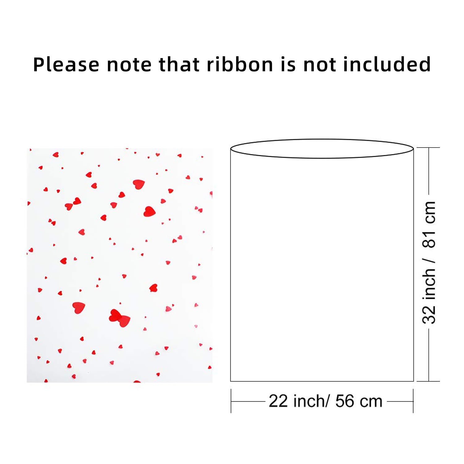 Please note that ribbon is not included

32 inch / 81 cm

22 inch / 56 cm