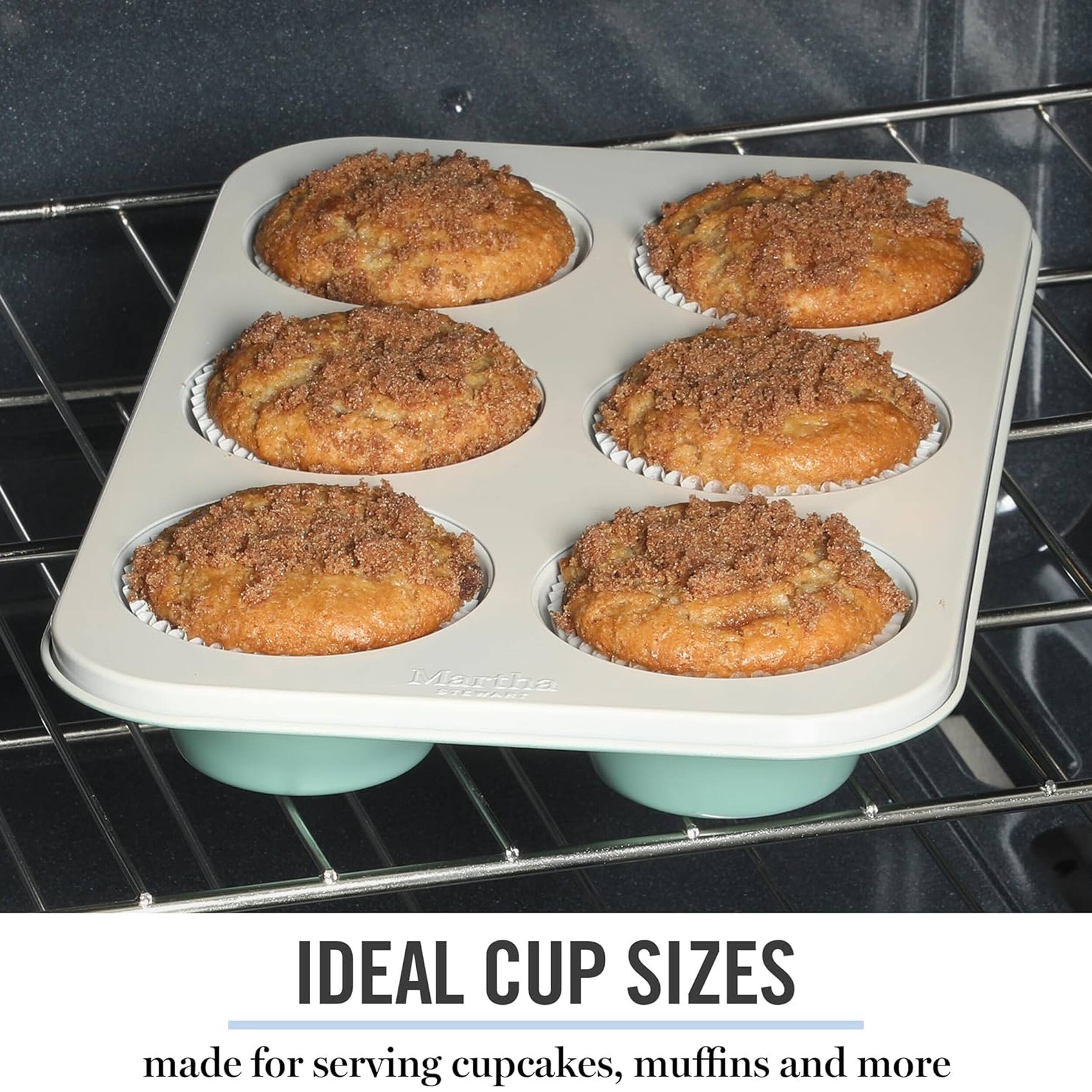 Martha Stewart Ideal Cup Sizes made for serving cupcakes, muffins, and more.