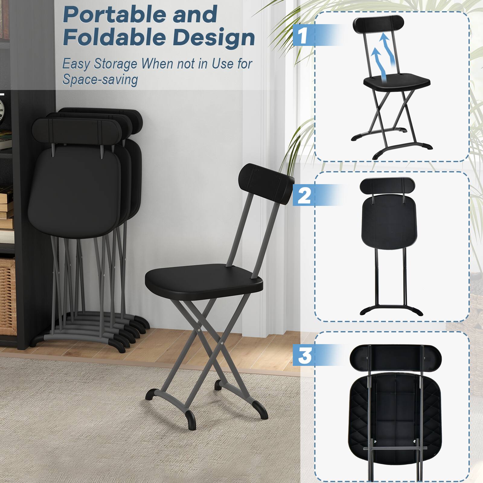 Portable and Foldable Design: Easy Storage When Not in Use for Space-saving.