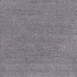 Knightsbridge - Plush Cotton Reversible Bath Rug - Soft and Absorbent - Silver