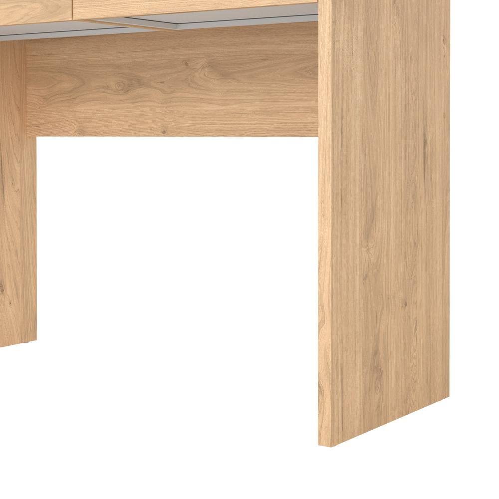 Alt View 1. Tvilum - Wilbur Home Office Writing Desk with 2 Storage Drawer, Jackson Hickory - Brown.