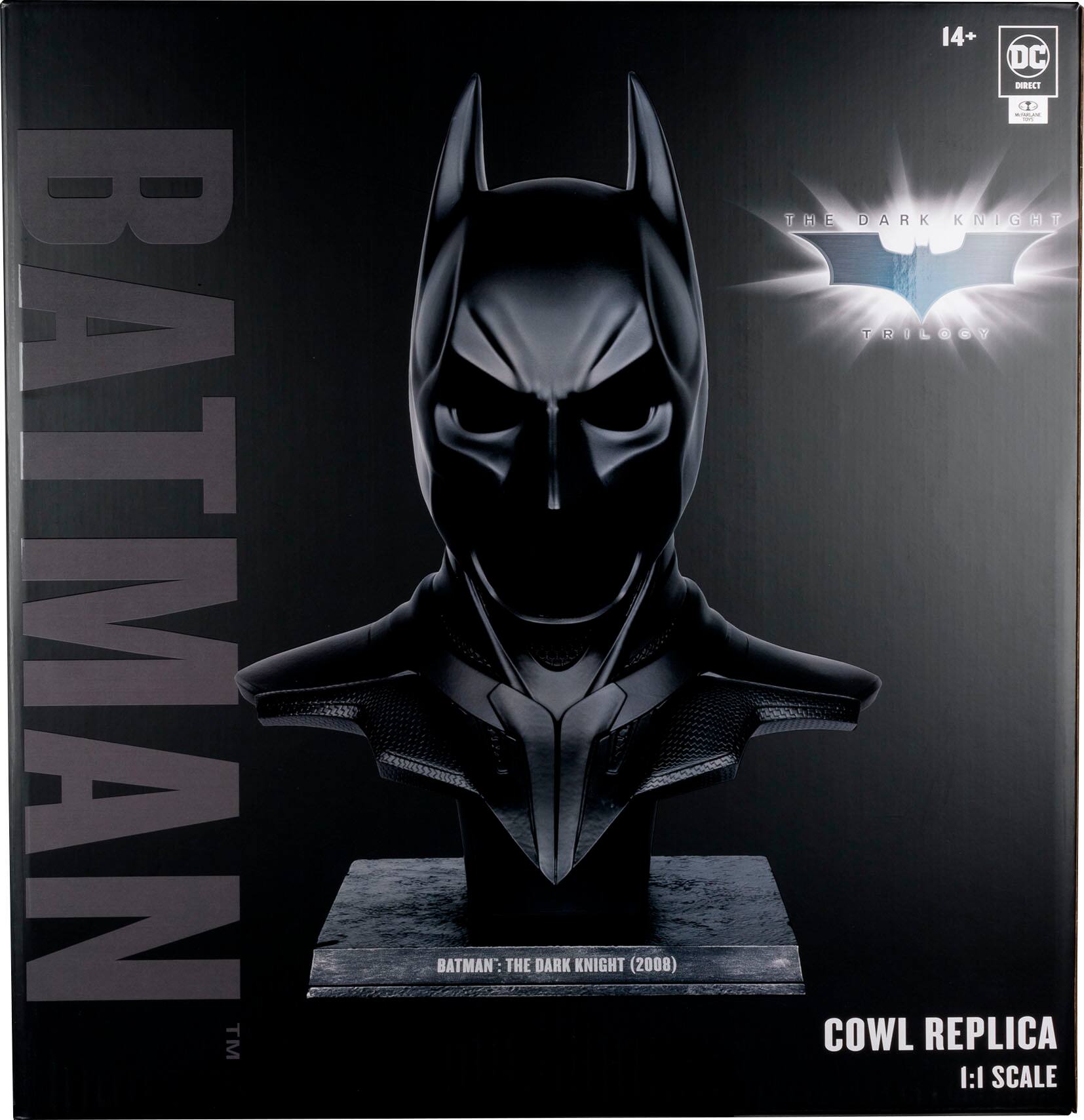 BATMAN TM BATMAN: THE DARK KNIGHT (2008) 14+ DC DECT T2 A THE DARK KNIGHT TRILOGY COWL REPLICA I:l SCALE