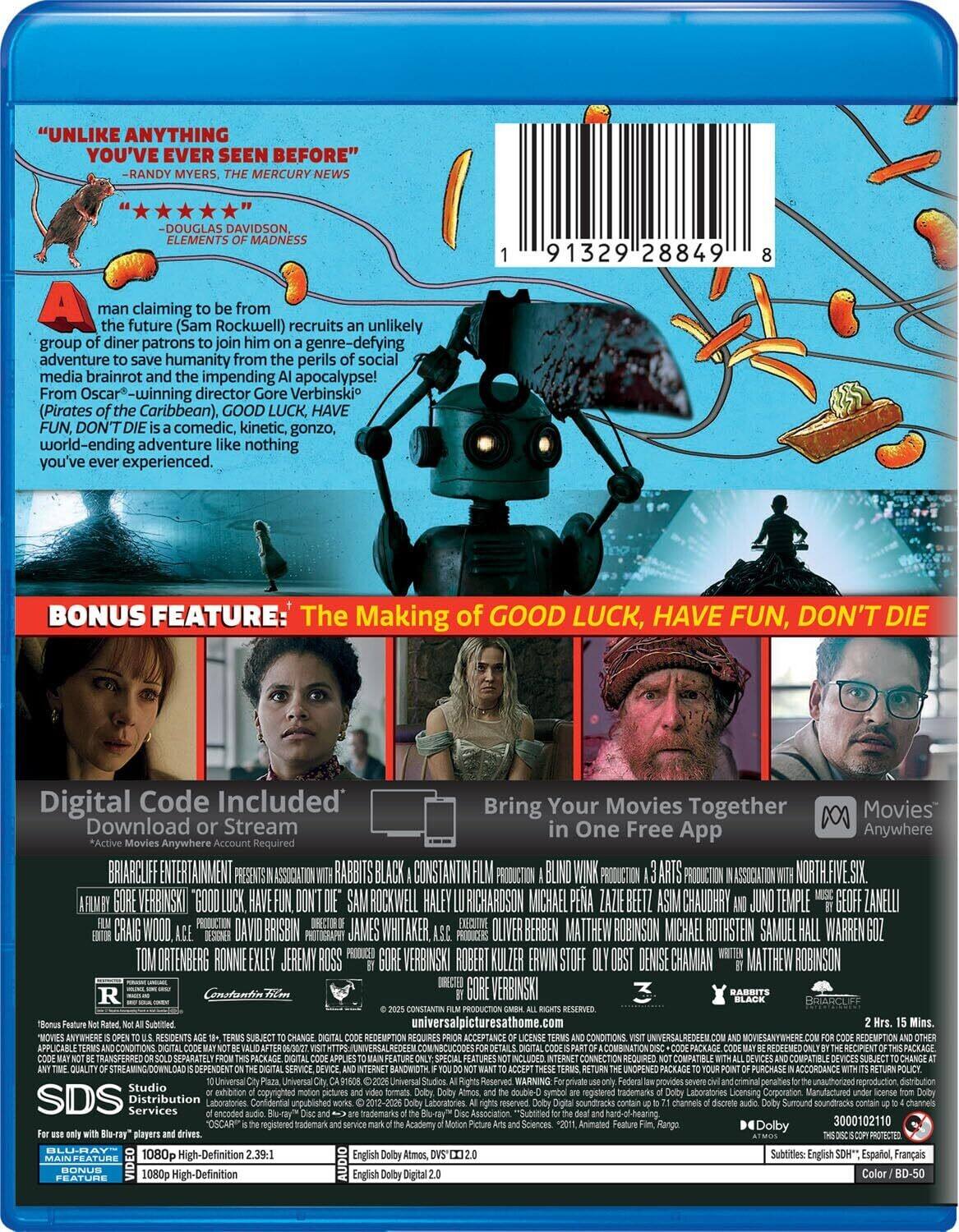 Good Luck, Have Fun, Don't Die BLU RAY - Best Buy