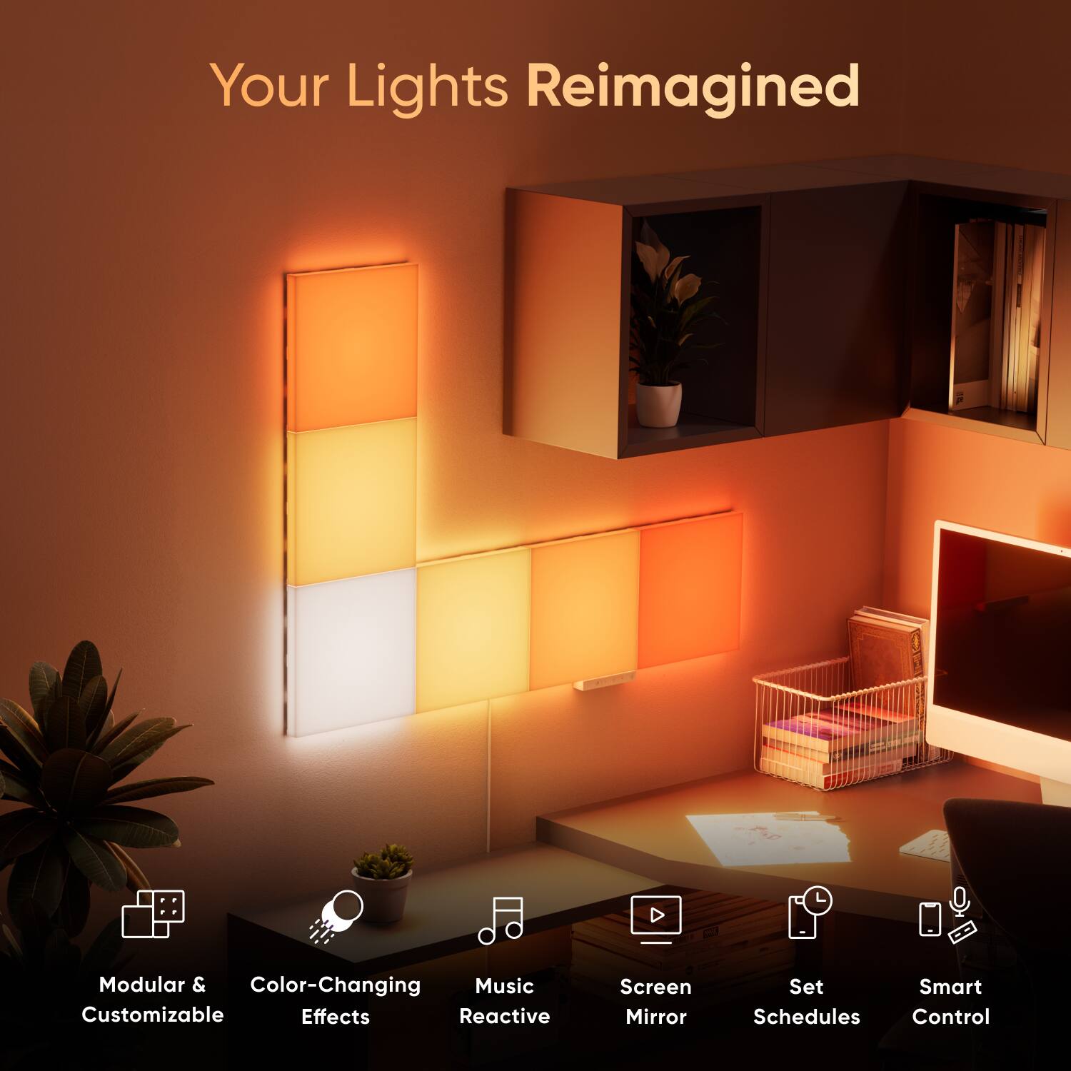 Nanoleaf Blocks Squares Smarter Kit Smart LED Wall Light