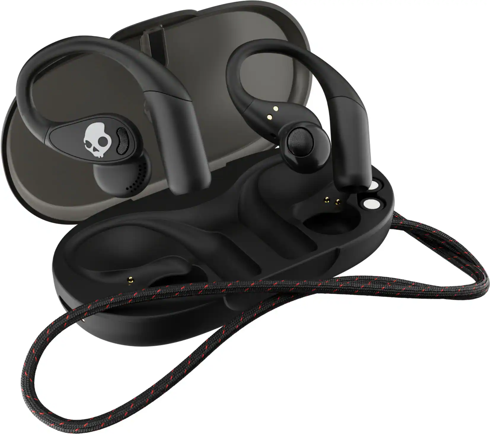 Front. Skullcandy - Push 540 Open-Ear True Wireless Bluetooth Open Earbuds - Black.