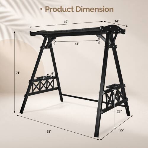 Product Dimension: 69" x 34" x 43" x 71" x 14" x 6" x 28" x 75" x 55"