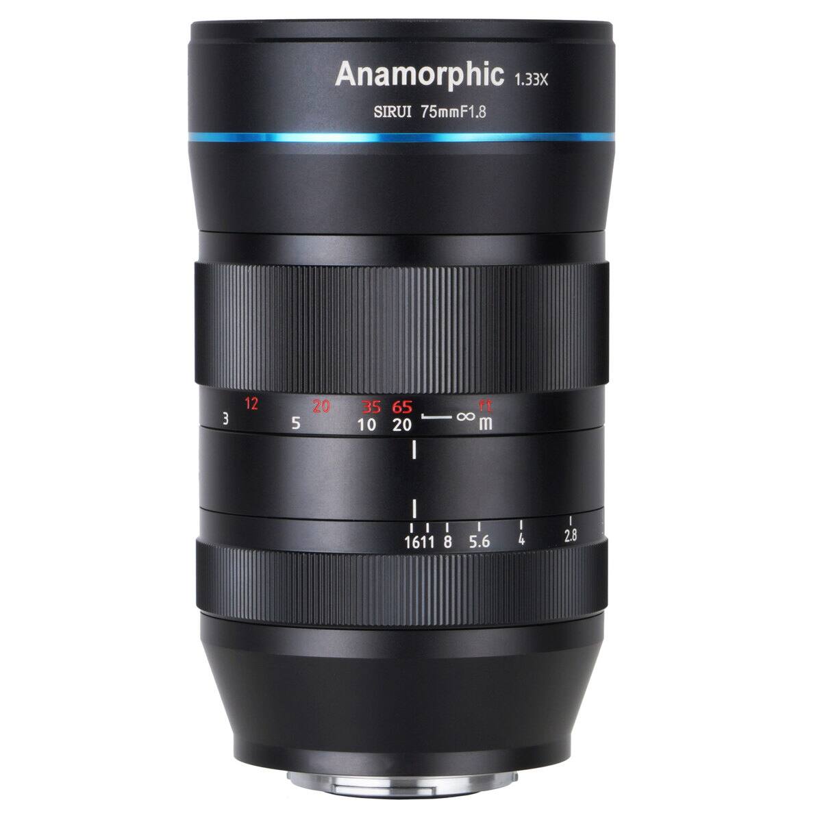 Anamorphic 1.33X  
SIRUI 75mmF1.8  

3 5 10 20  
12 20 35 65  
ft 8 m  
1 1.6 1.1 8  
5.6 4 2.8