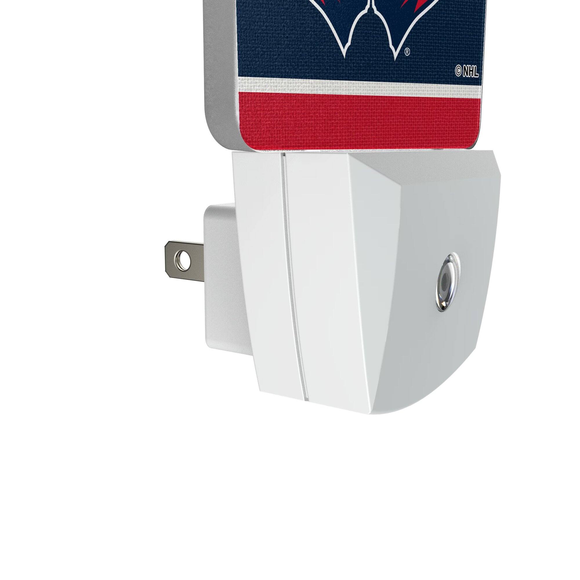 Alt View 2. Keyscaper - Washington Capitals Stripe Design Nightlight 2-Pack - Multicolor.