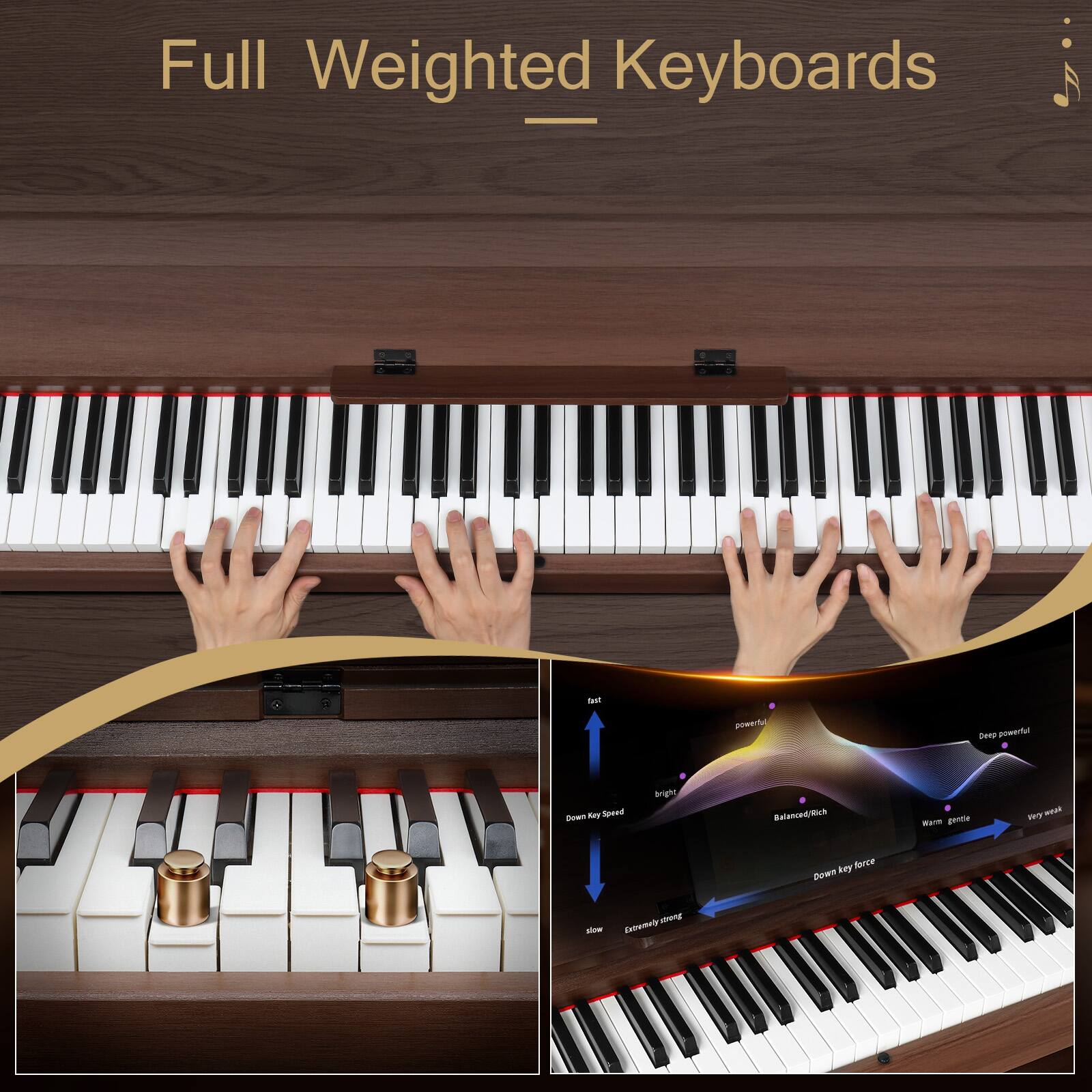 Full Weighted Keyboards

- SE po Deep Dowertul Borem Kry Soend orgng Battenced/ck om geme -Y WAAE key fonce Down -w siing Extrwrly