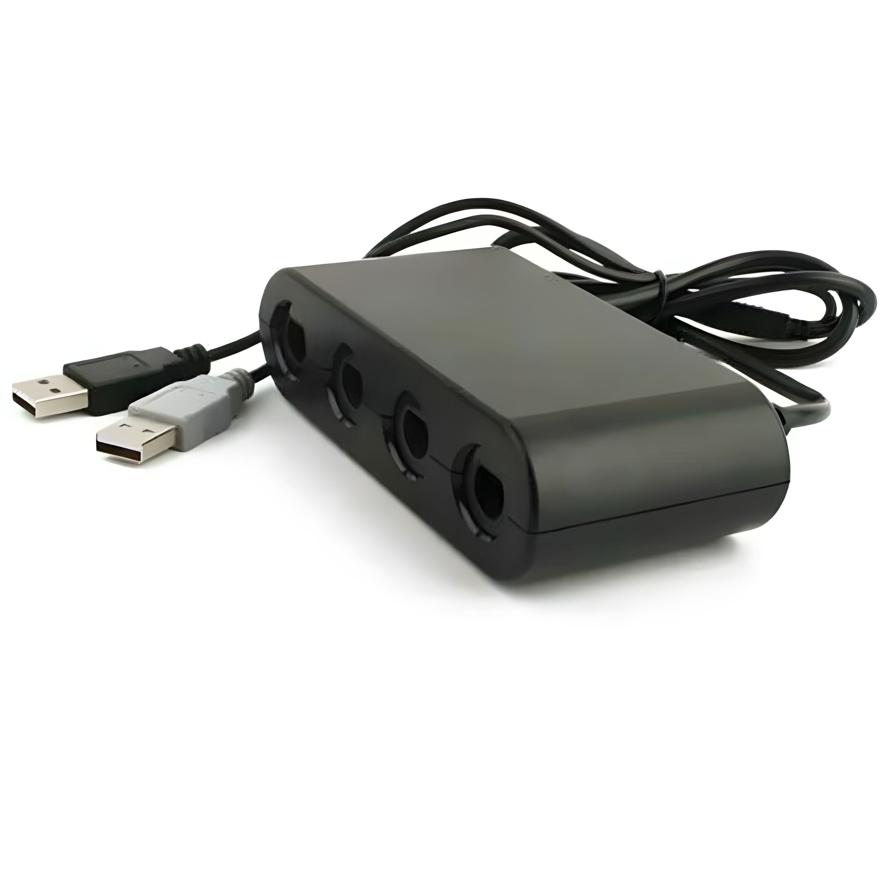 Kitcheniva - Controller Adapter 4 Port For GameCube Nintendo Switch Wii U & PC - Black