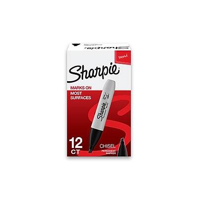 Sharpie  
MARKS ON MOST SURFACES  
12 CT  
CHISEL  
PERMANENT MARKER