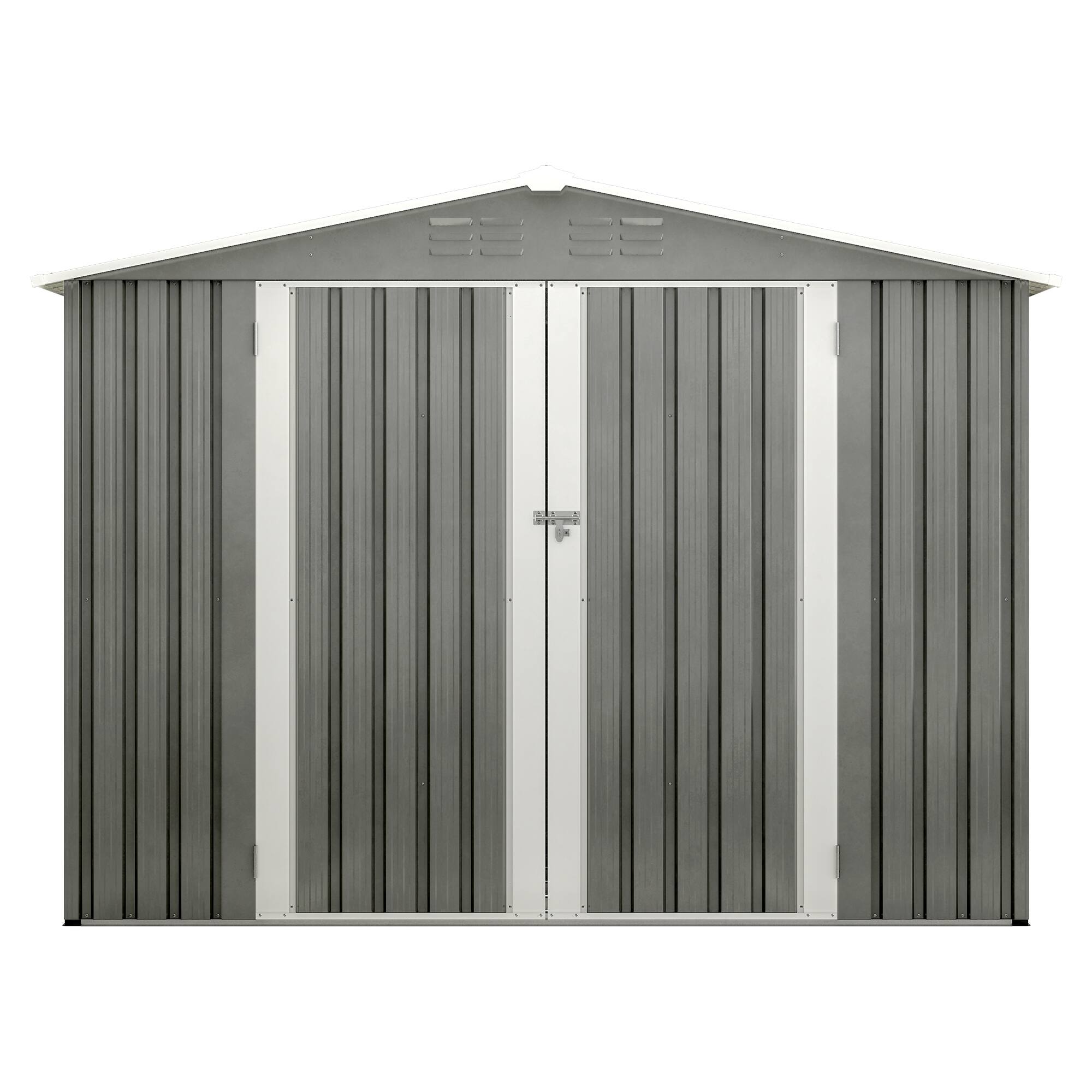 Alt View 8. Loheer - Loheer 8x6 Outdoor Metal Storage Shed Waterproof Garden Tool House with Floor Frame Lockable Doors.