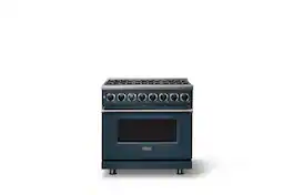 Viking - 36 in. Wide 6 Burner Dual Fuel Sealed Burner Range - Squall