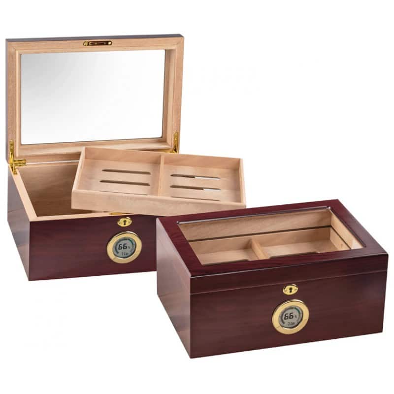 Prestige - Bally Digital Cigar Humidor - Cherry Finish