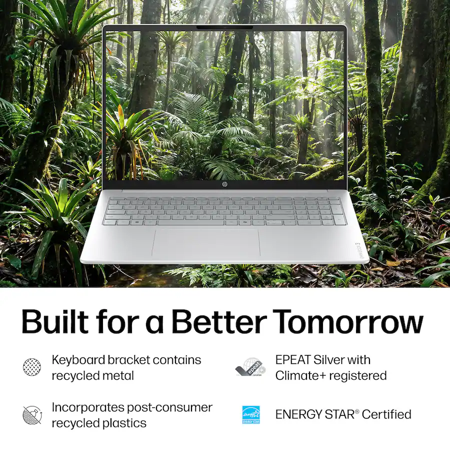 Built for a Better Tomorrow
- Keyboard bracket contains recycled metal
- Incorporates post-consumer recycled plastics
- EPEAT Silver with Climate+ registered
- ENERGY STAR® Certified