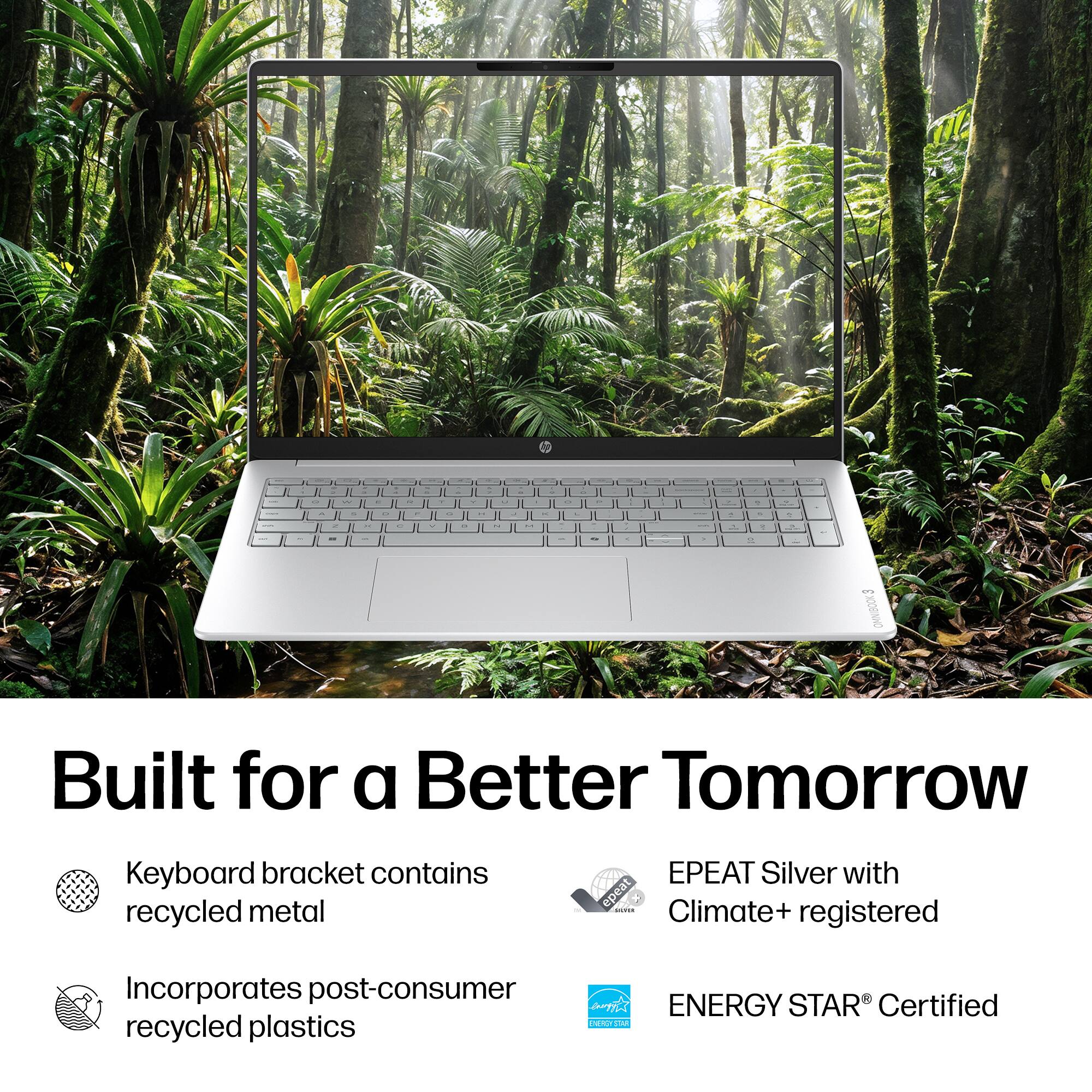 Built for a Better Tomorrow

- Keyboard bracket contains recycled metal
- Incorporates post-consumer recycled plastics
- EPEAT Silver with Climate+ registered
- ENERGY STAR® Certified