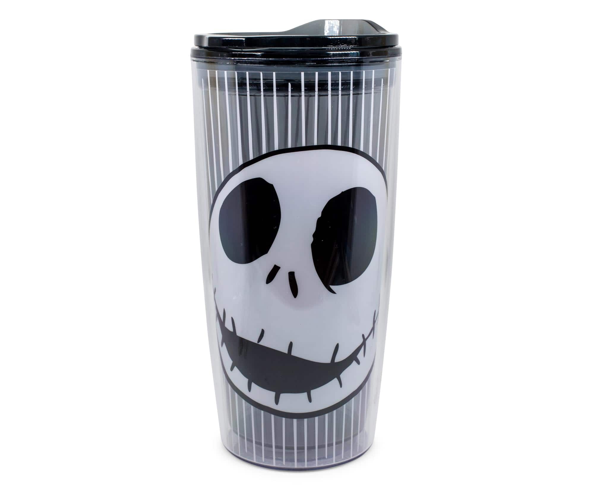 Disney - Nightmare Before Christmas Jack Skull Plastic Travel Tumbler | 20 Ounces - Black