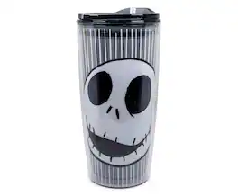 Disney - Nightmare Before Christmas Jack Skull Plastic Travel Tumbler | 20 Ounces - Black