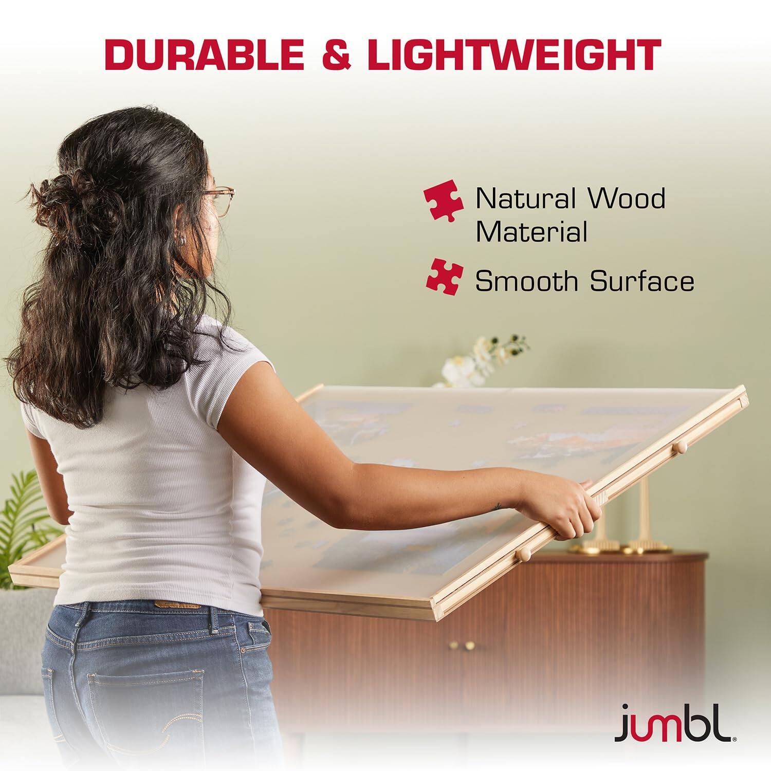 DURABLE & LIGHTWEIGHT

- Natural Wood Material
- Smooth Surface

jumbl.