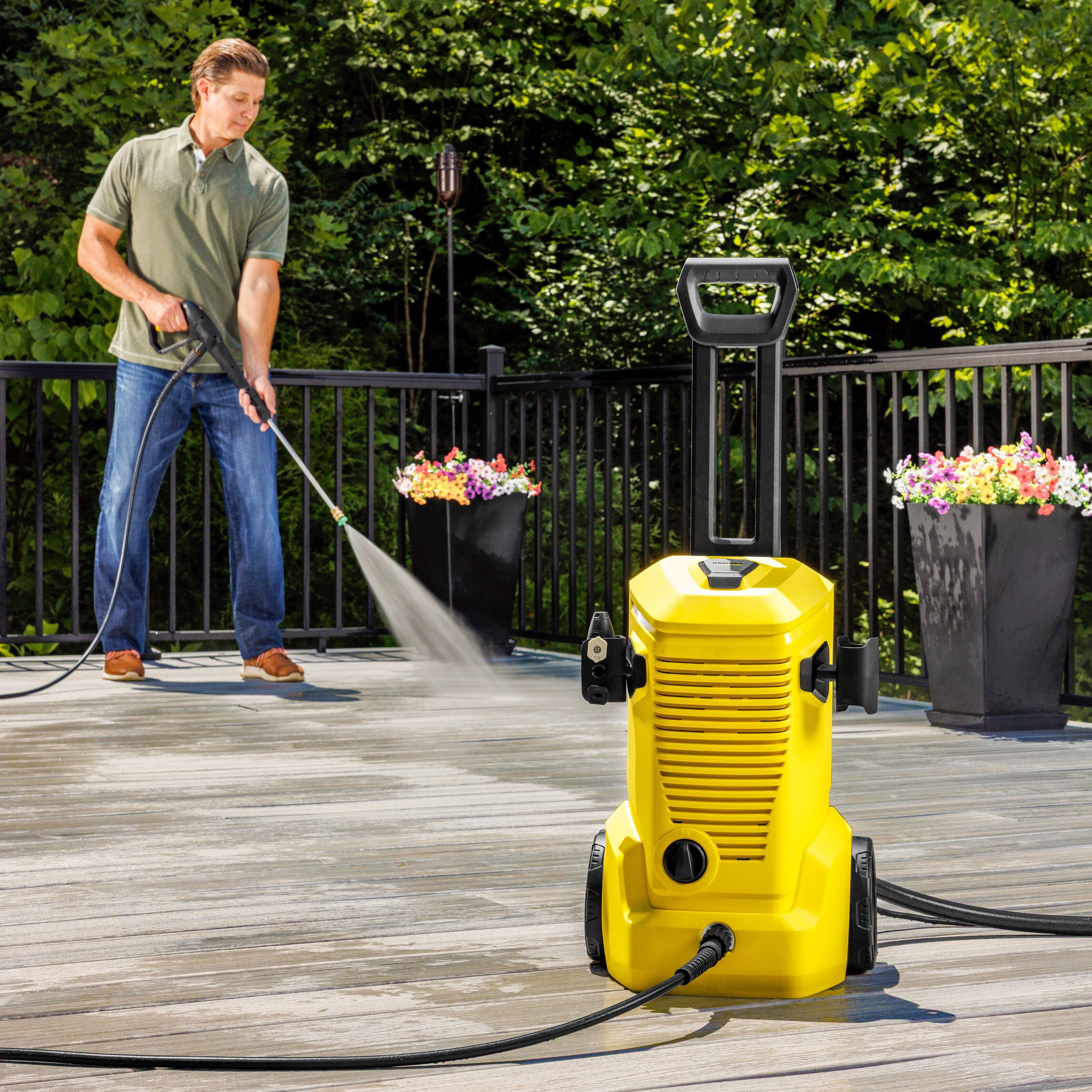 Alt View 2. Karcher - K 4 Foam Cannon 1900 PSI Electric Pressure Washer with Turbo Nozzle and Large Wheels for All-Terrain Cleaning.