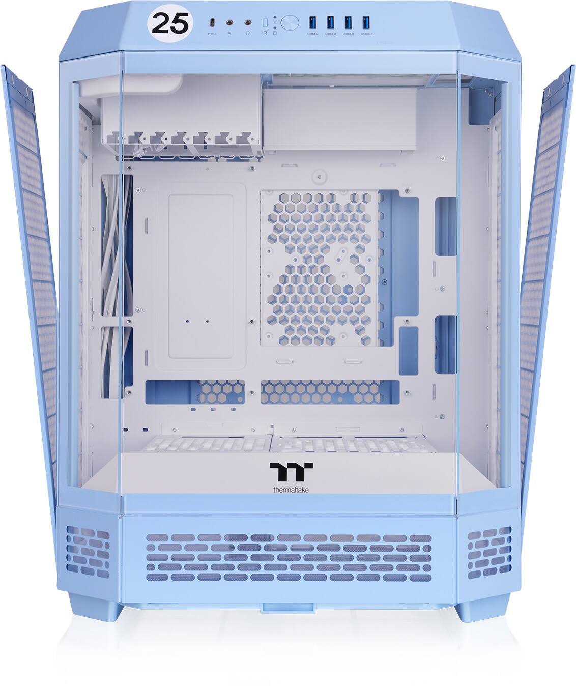 Alt View 14. Thermaltake - Tower 600 Mid Tower ATX PC Case - Hydrangea Blue.