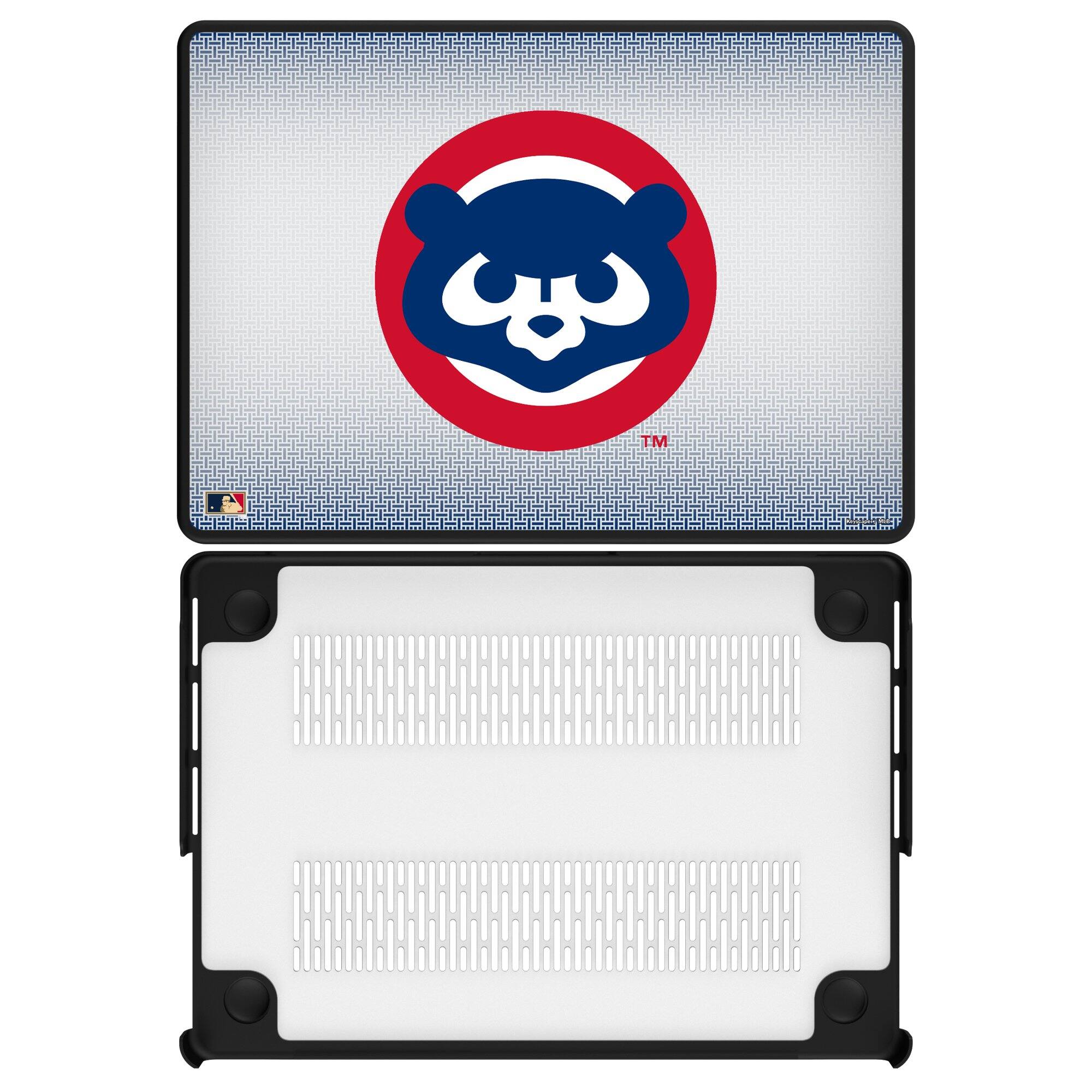 Front. Keyscaper - Chicago Cubs Linen MacBook Case - Pro 13 in - Multicolor.