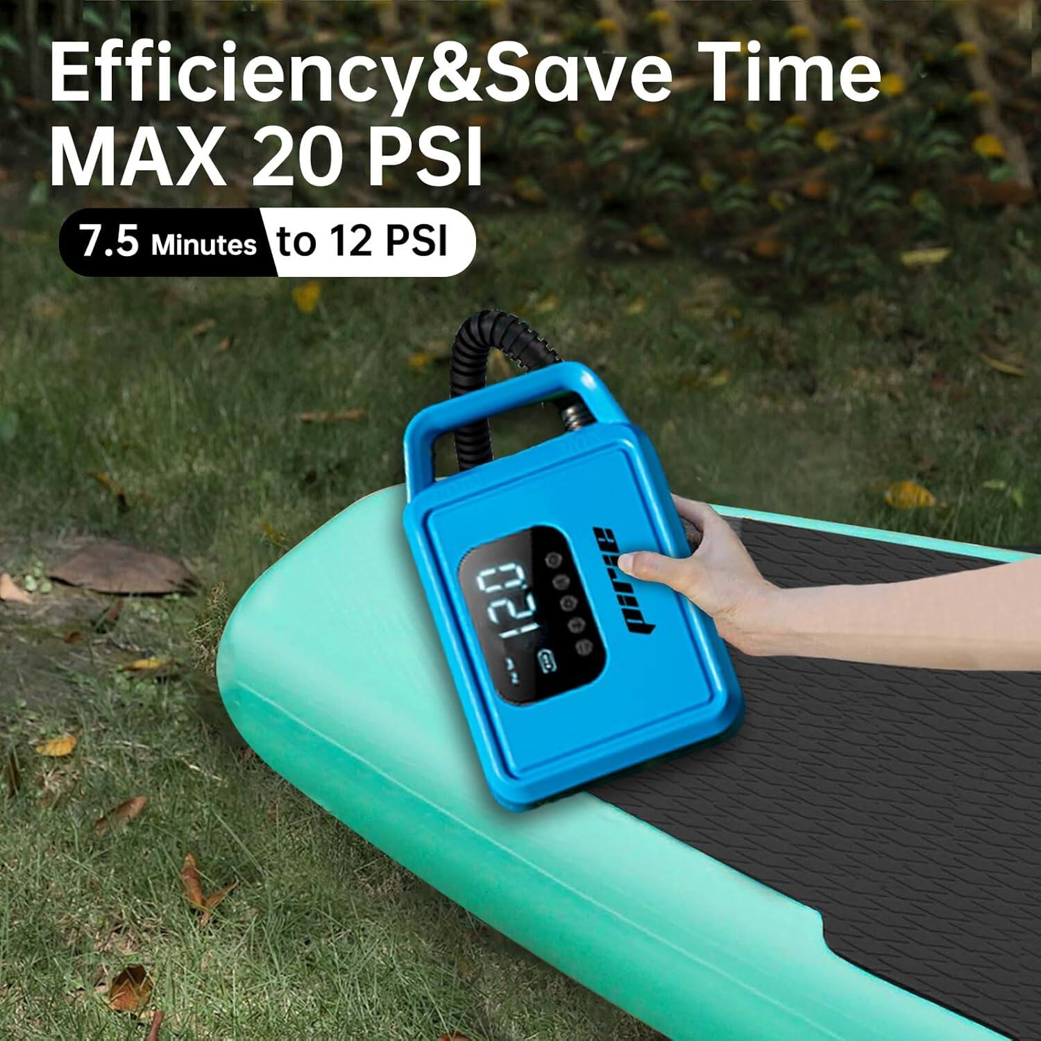 Efficiency & Save Time  
MAX 20 PSI  
7.5 Minutes to 12 PSI