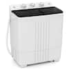 Front. Costway - Costway 20lbs Compact Mini Portable Twin Tub Washing Machine Washer Spain Spinner - Black.